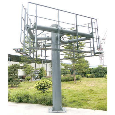 Outdoor Galvanized Steel Structures 35m Hot Dip Advertising Pole