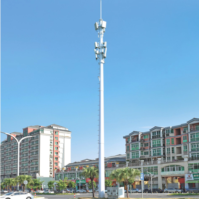 30m High Mast Galvanized Steel Camouflaged Mobile Cell Tower  and Light Pole