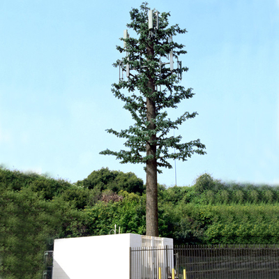 10m Tall Galvanized Steel Pole Artificial Pine Tree Camouflage Antenna Tower